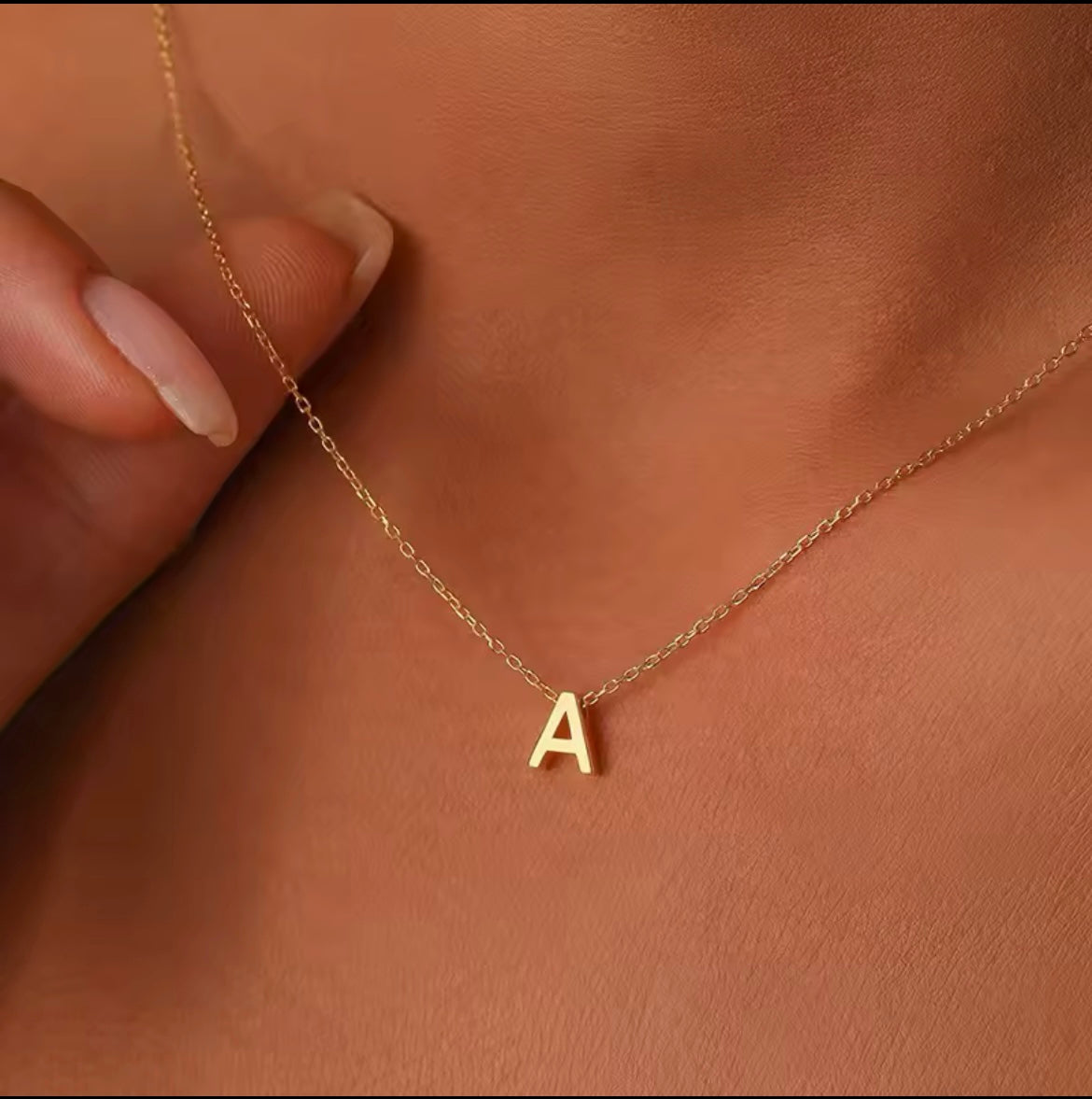 Golden Initial Necklace