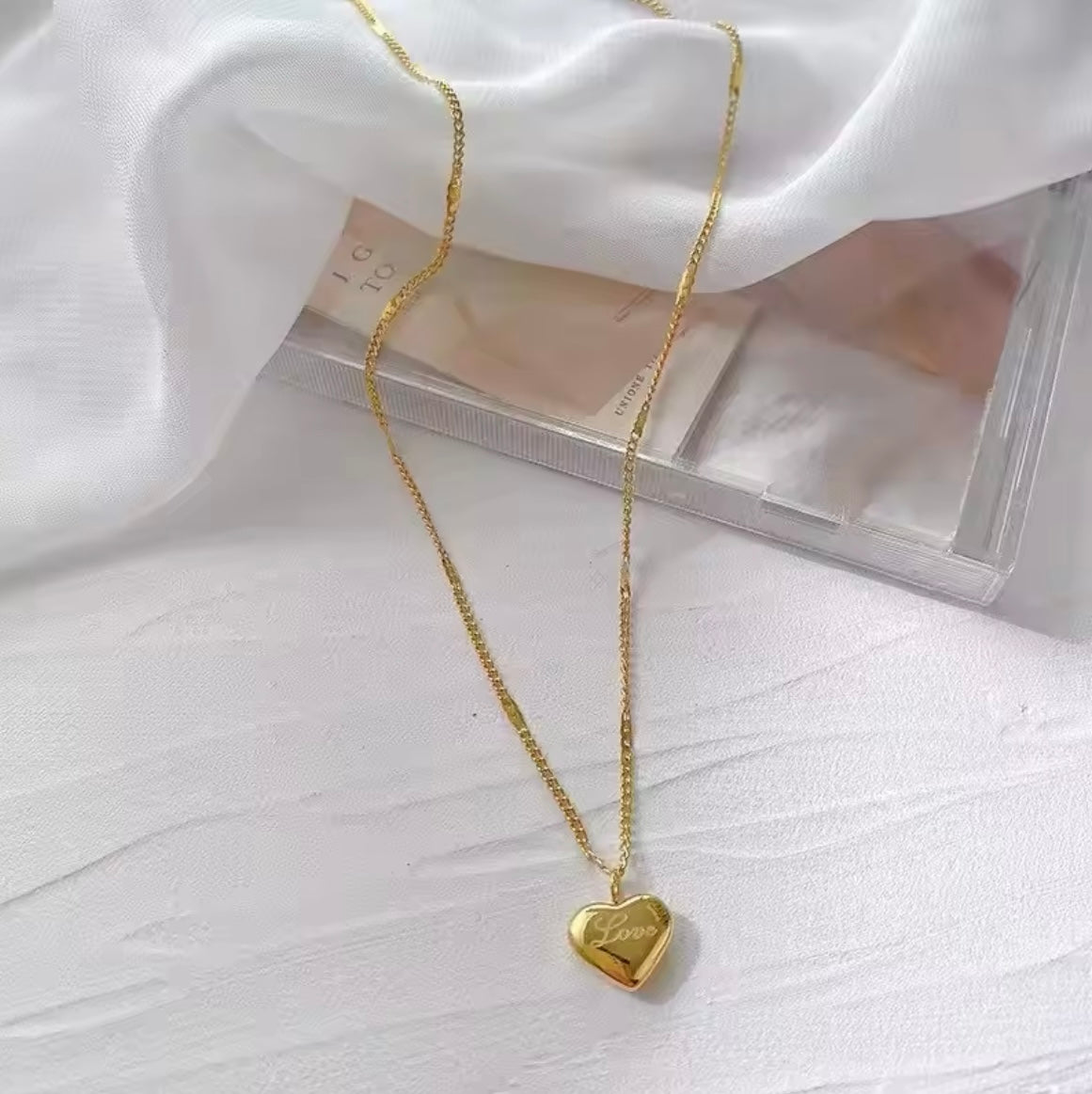 Golden Love Heart Necklace